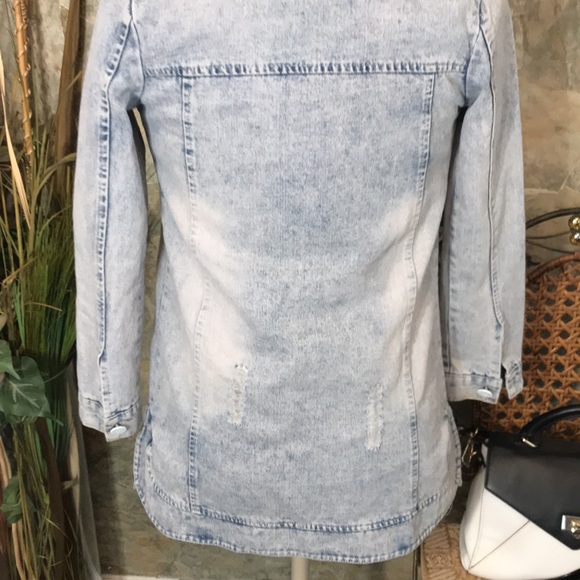 Langege flying machine 🌹stunning blue jeans jacket coat New York fashion week - Picture 12 of 13